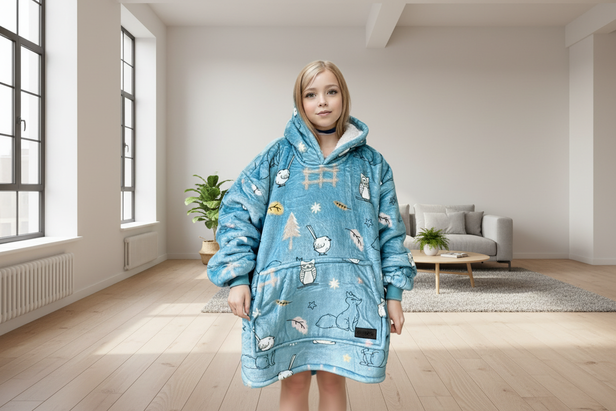 Adult Animal Hoodie Blanket