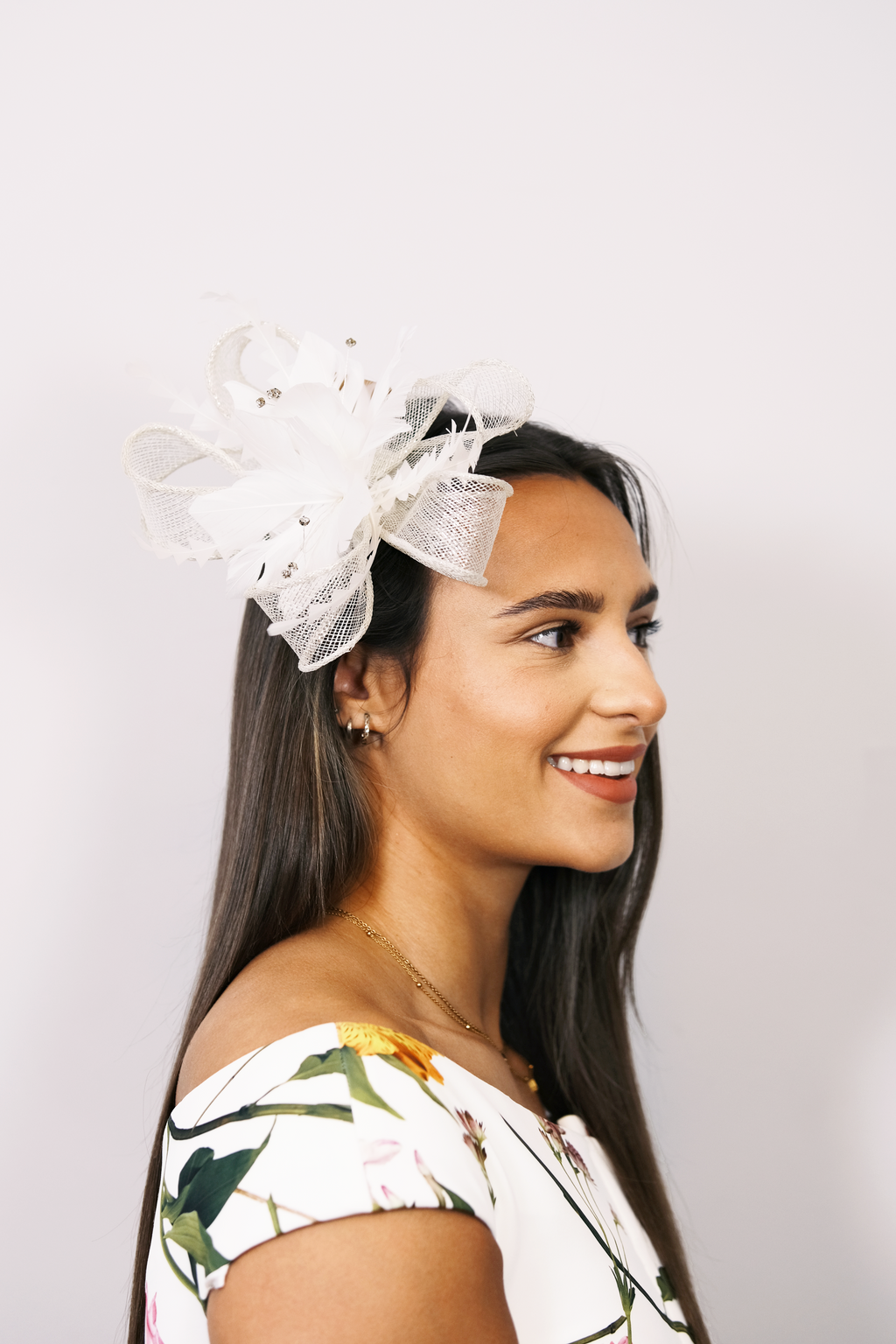 Sparkling Floral Mesh Fascinator