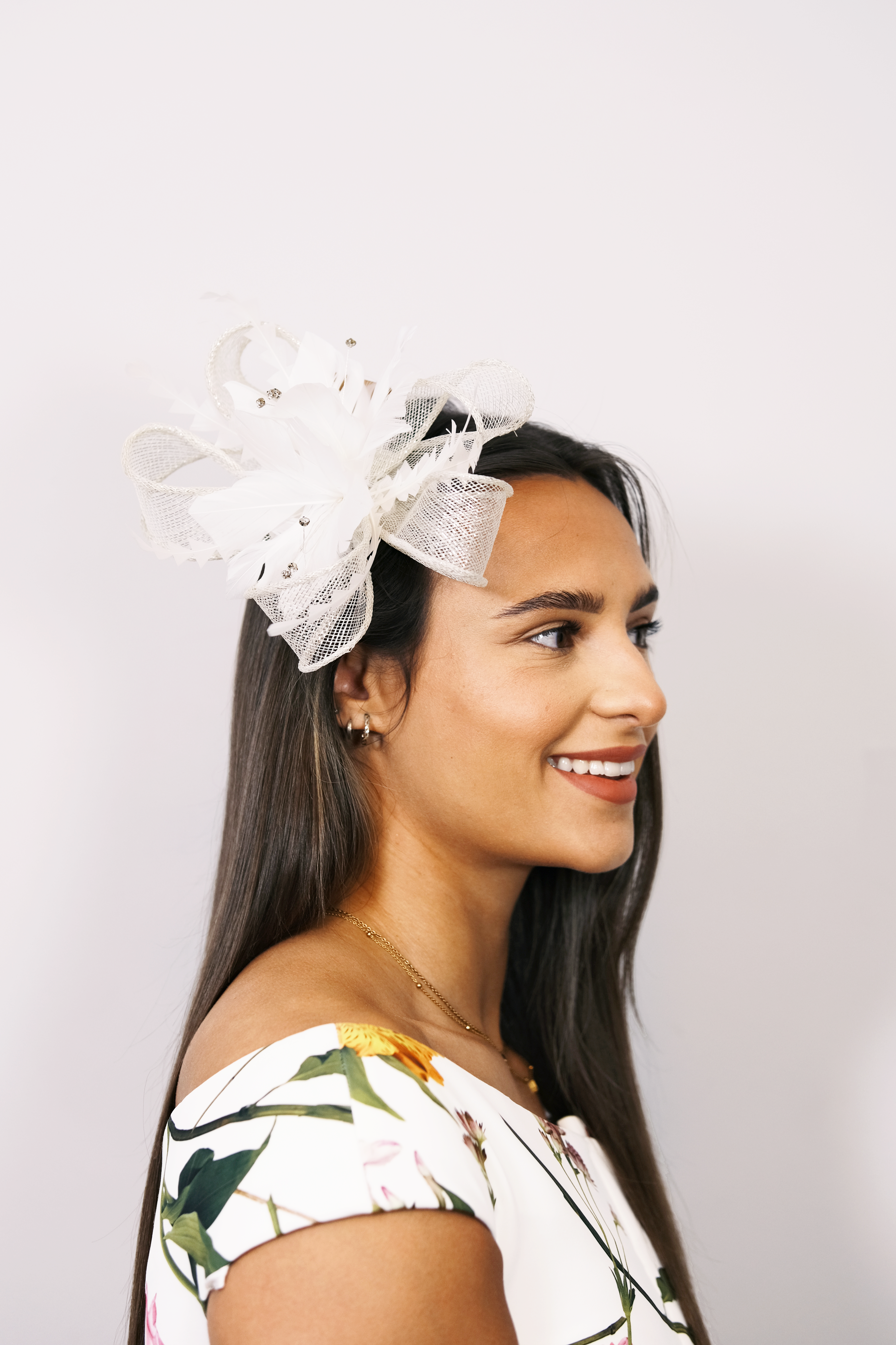 Sparkling Floral Mesh Fascinator