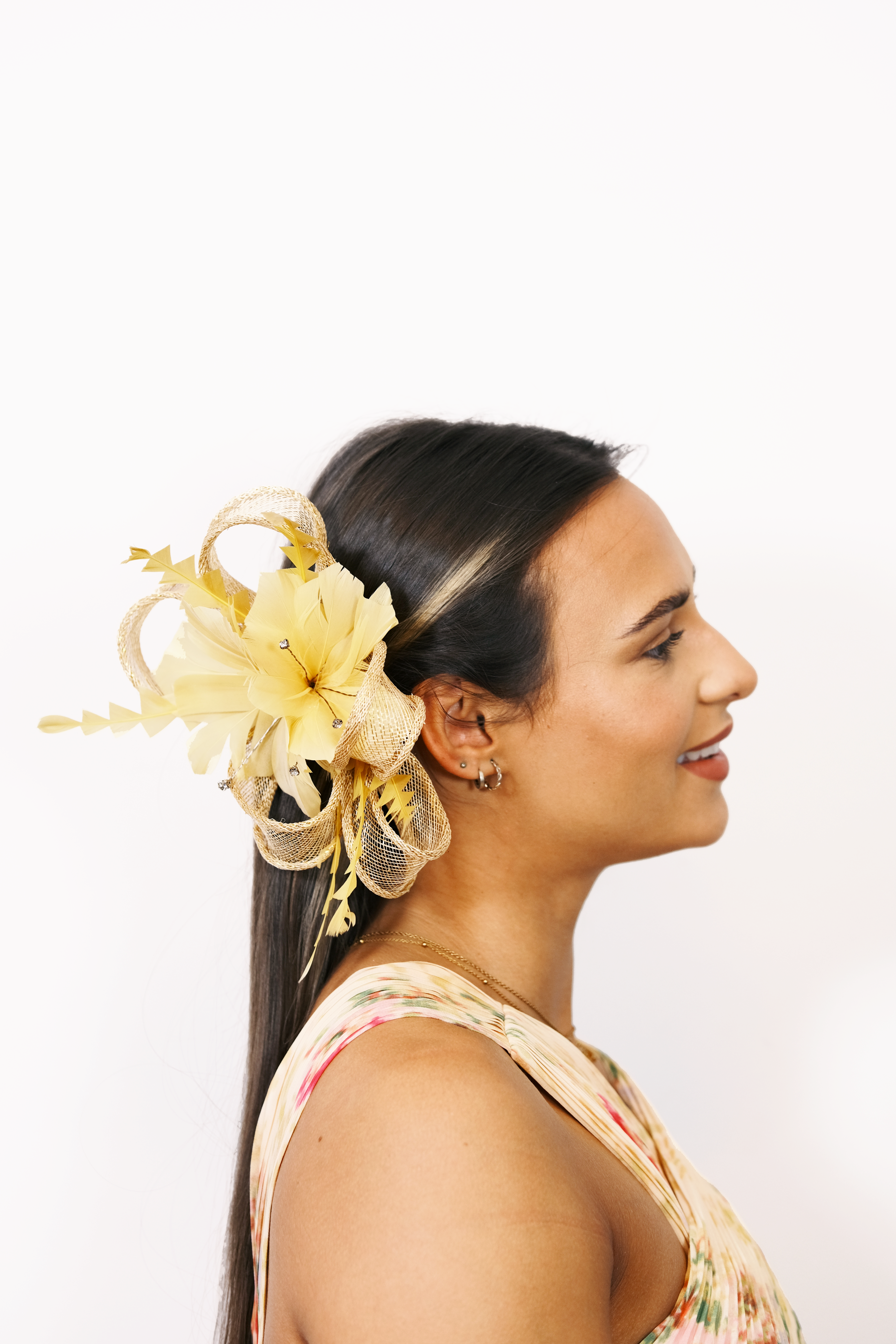 Sparkling Floral Mesh Fascinator