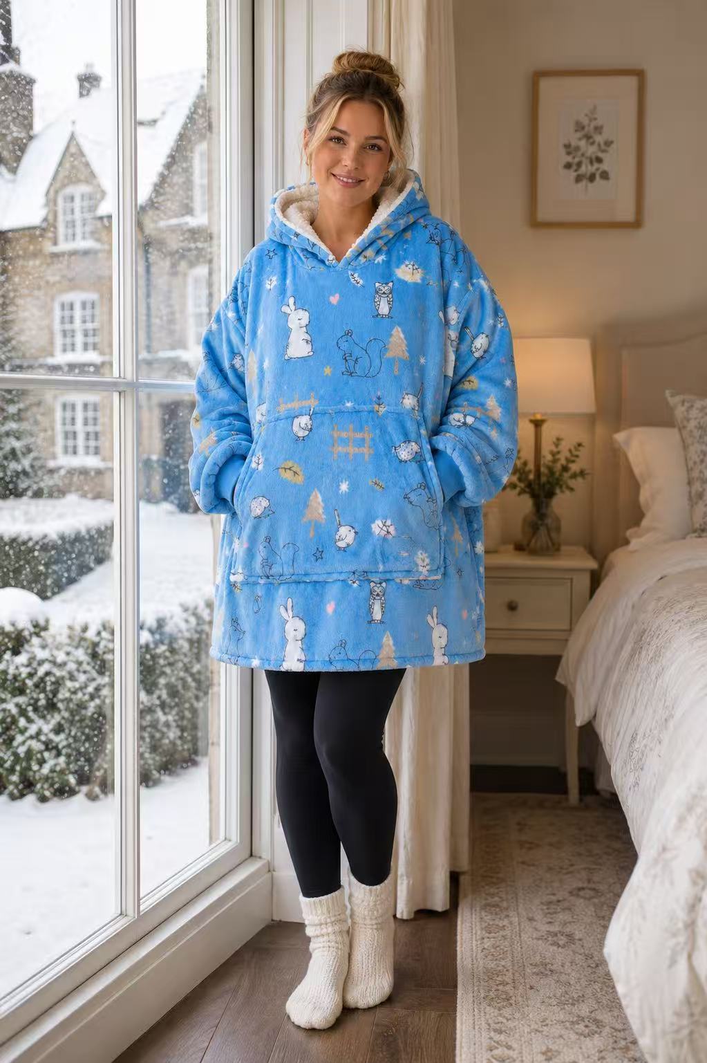 Animal Adult Oversized Blanket Hoodie