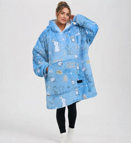 Animal Adult Oversized Blanket Hoodie