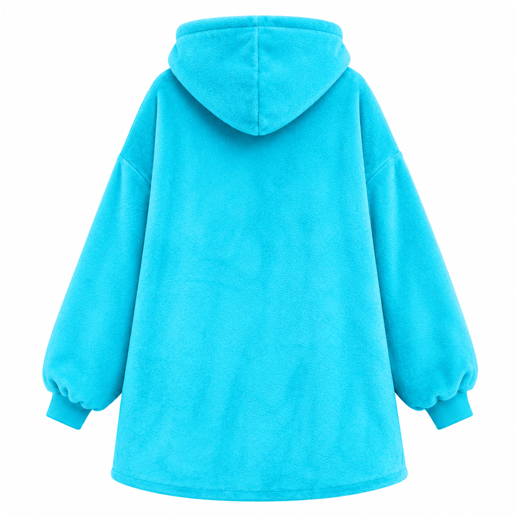 Aqua Blue Adult Oversized Blanket Hoodie