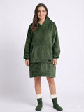 Army Green Adult Oversized Blanket Hoodie