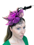 medium two coloured fascinator