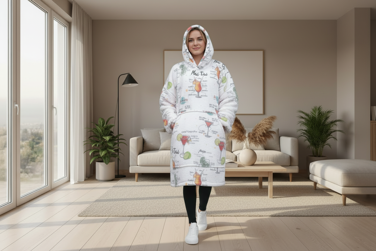 Cocktail Oversized Blanket Hoodie