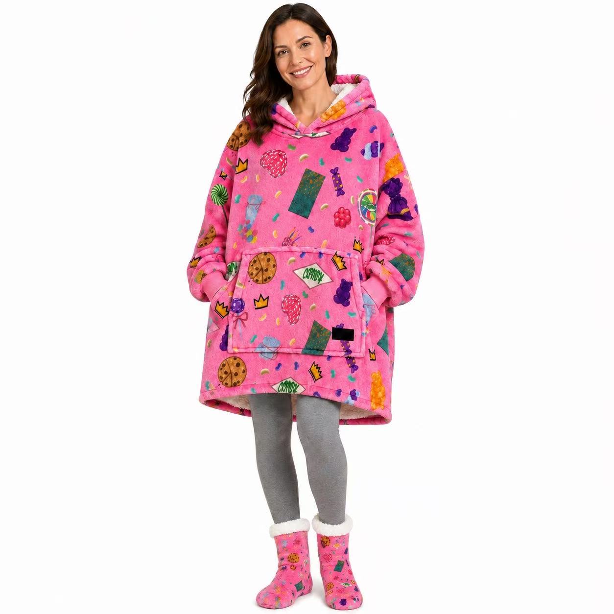 Candy Adult Oversized Blanket Hoodie
