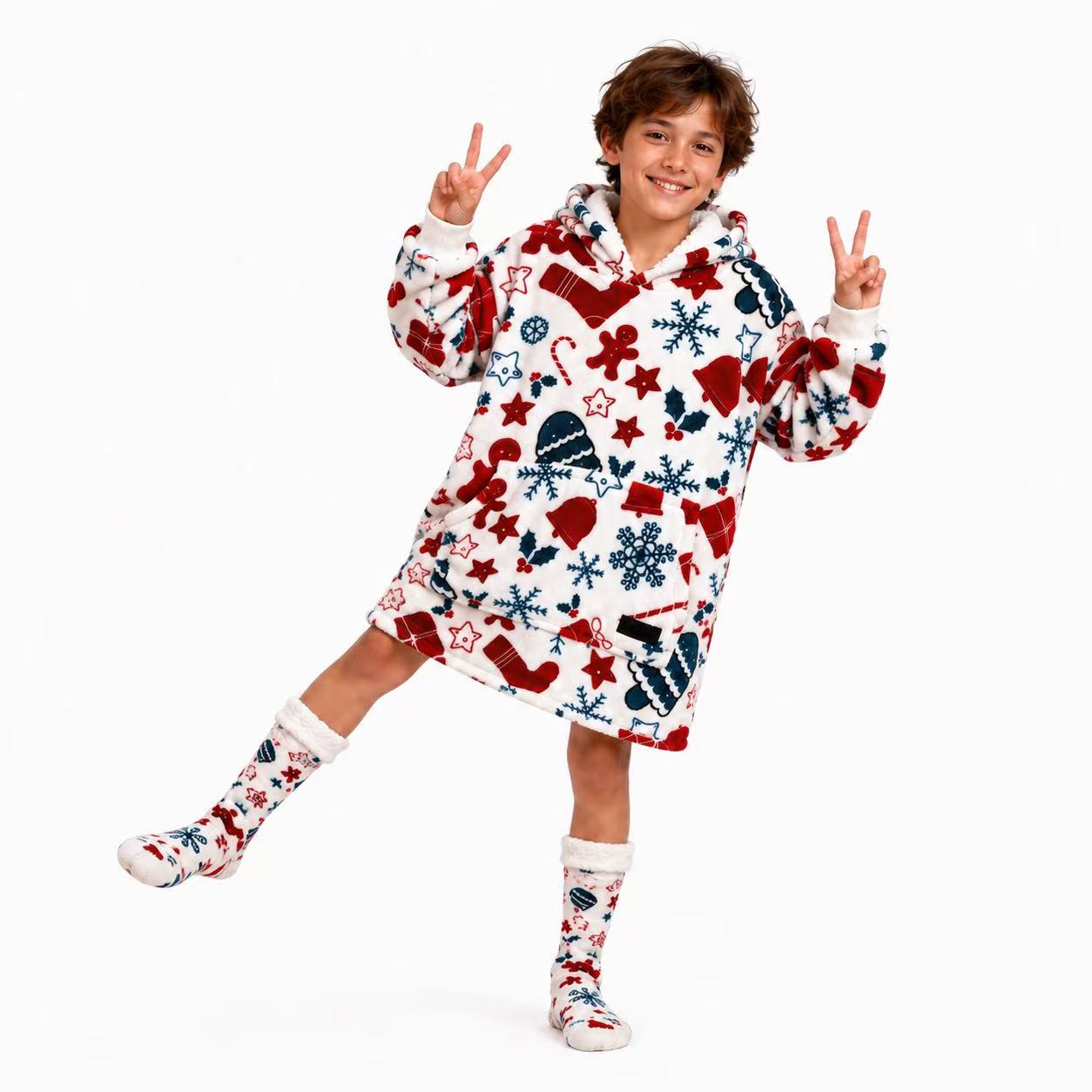 Christmas Kids’ Blanket Hoodie