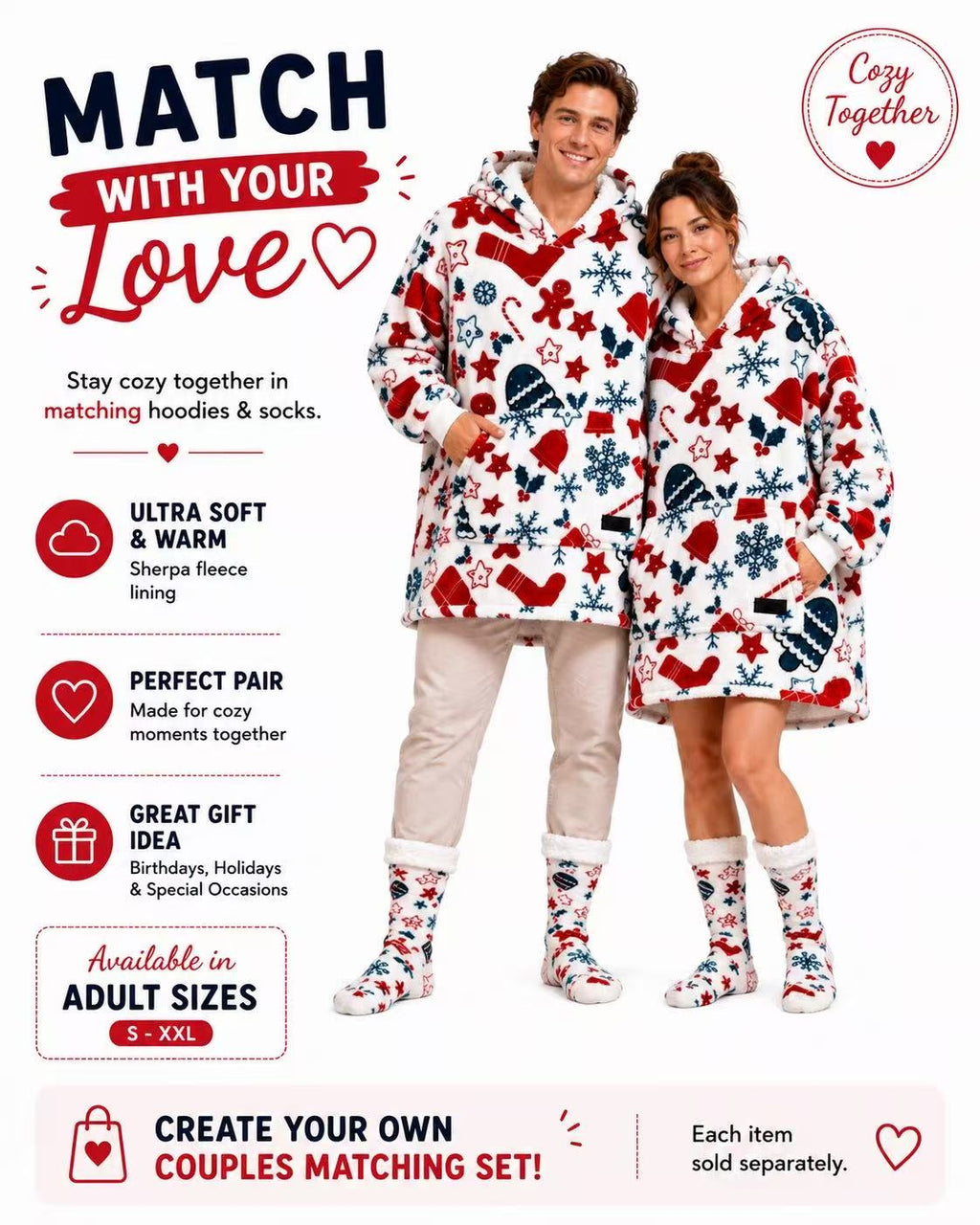 Christmas Adult Oversized Blanket Hoodie