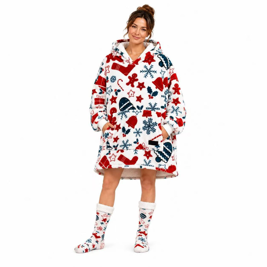Christmas Adult Oversized Blanket Hoodie