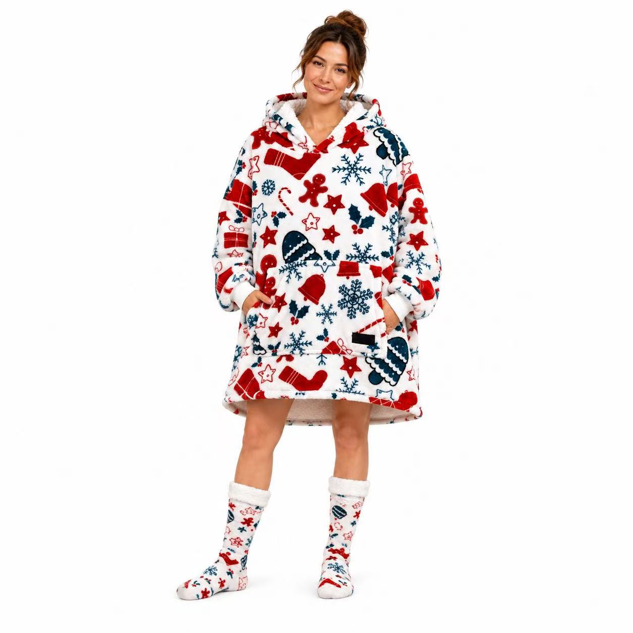 Christmas Adult Oversized Blanket Hoodie