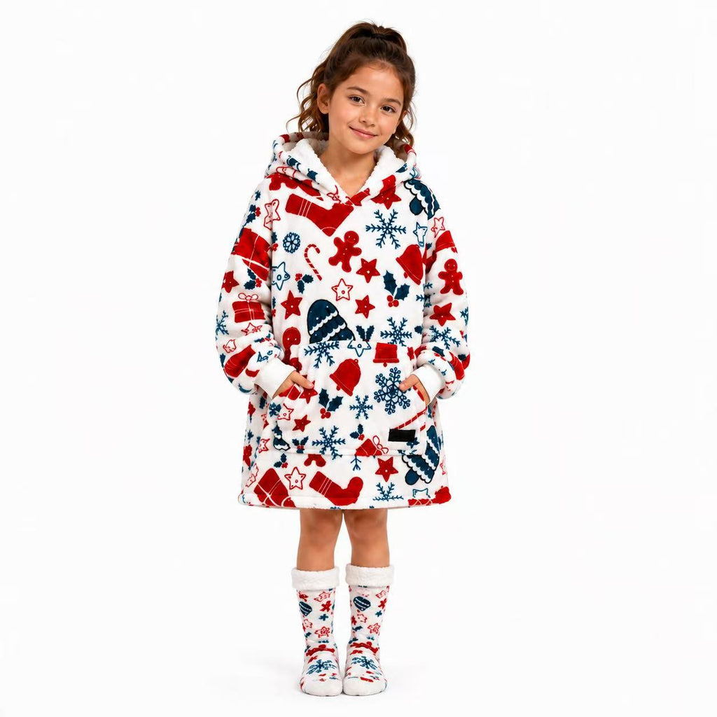 Christmas Kids’ Blanket Hoodie