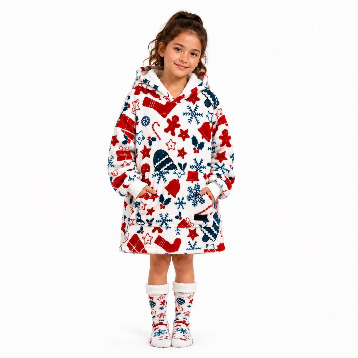Christmas Kids’ Blanket Hoodie