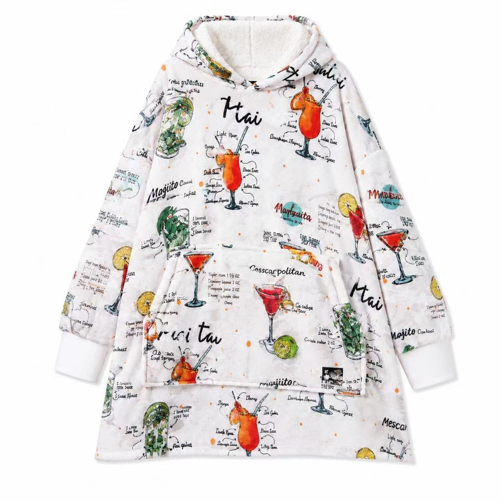 Cocktail Adult Oversized Blanket Hoodie