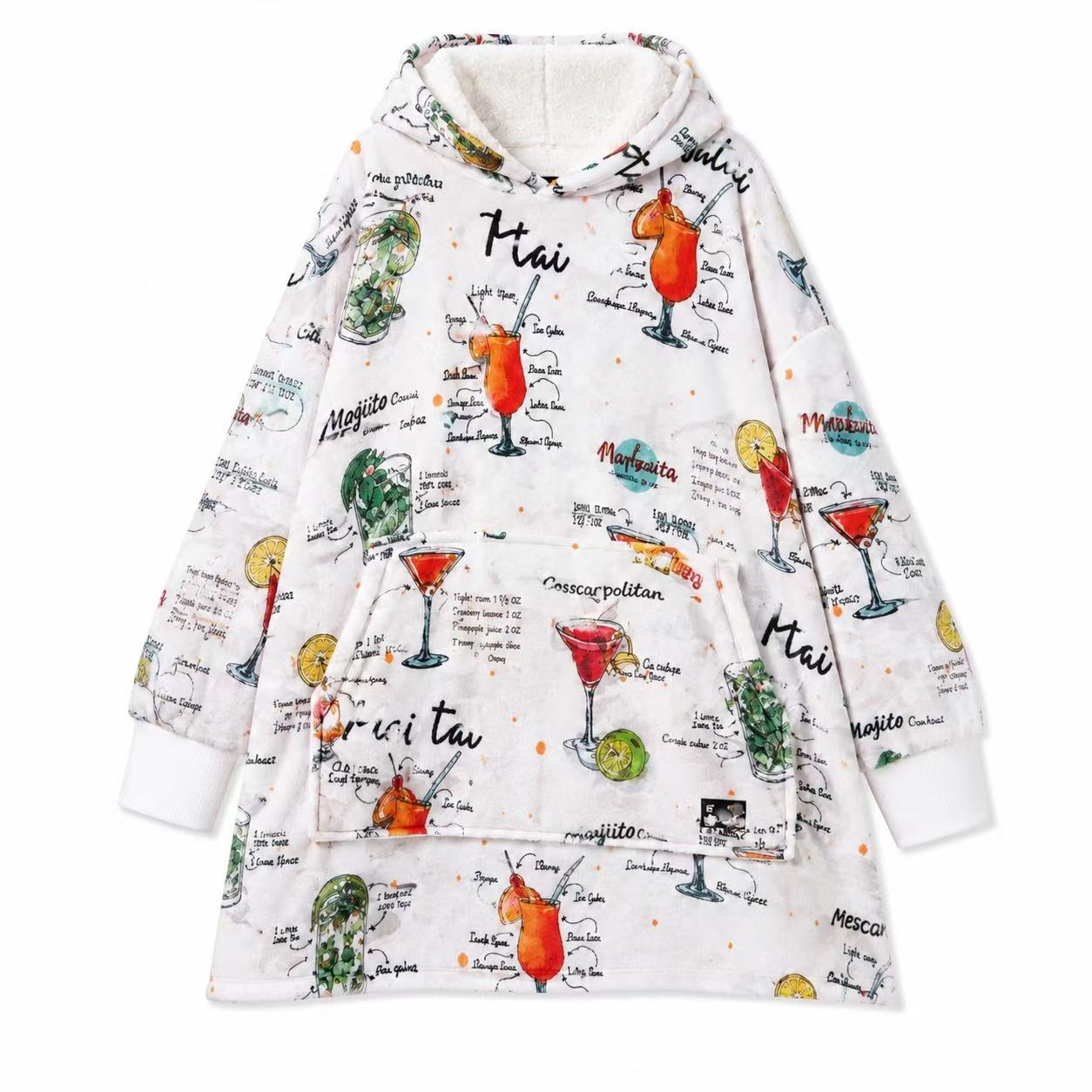Cocktail Adult Oversized Blanket Hoodie