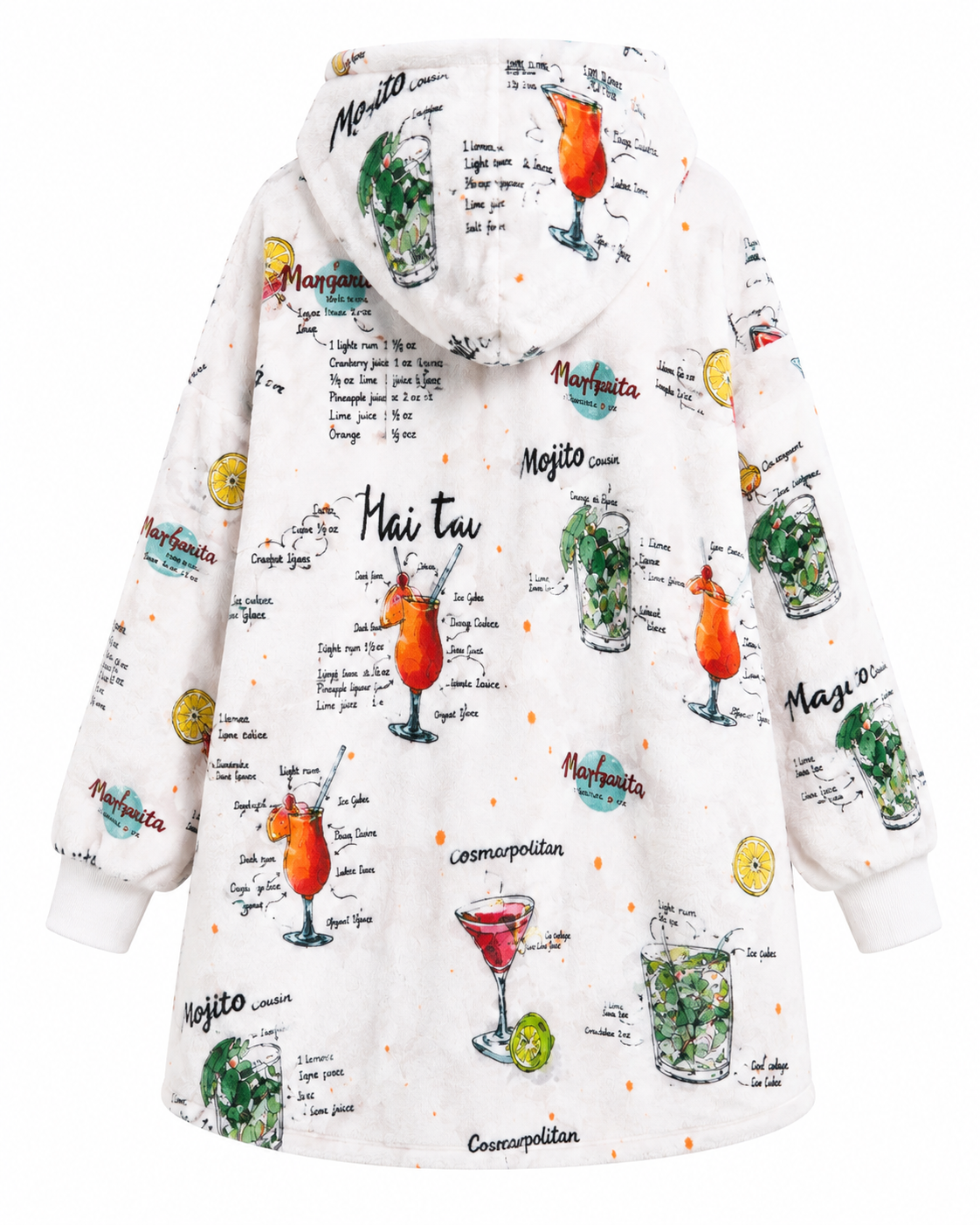 Cocktail Adult Oversized Blanket Hoodie