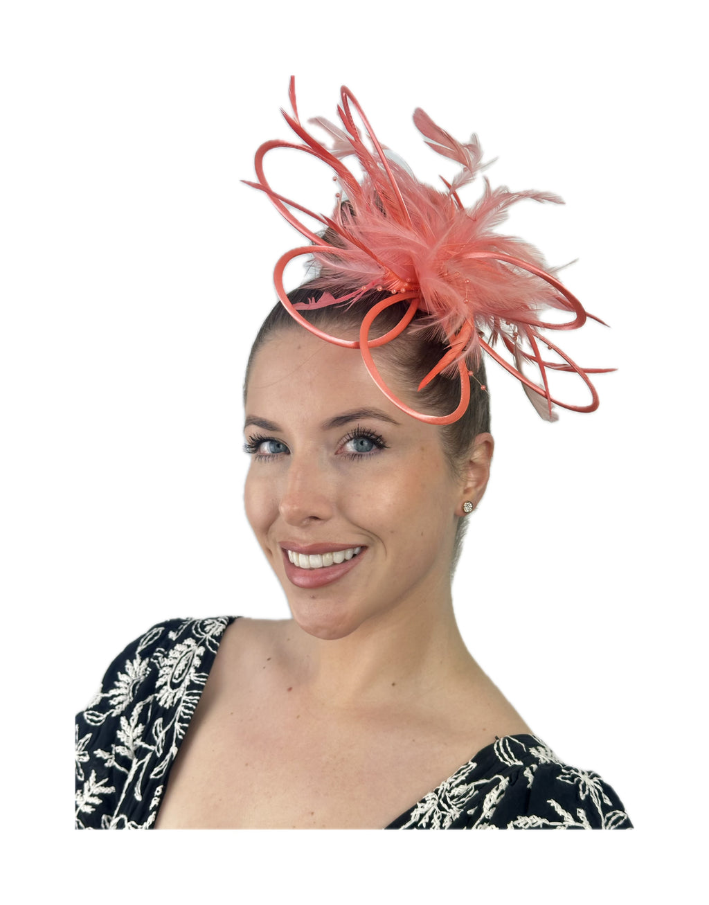 elegant feather fascinator