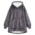 Dark Gray Adult Oversized Blanket Hoodie