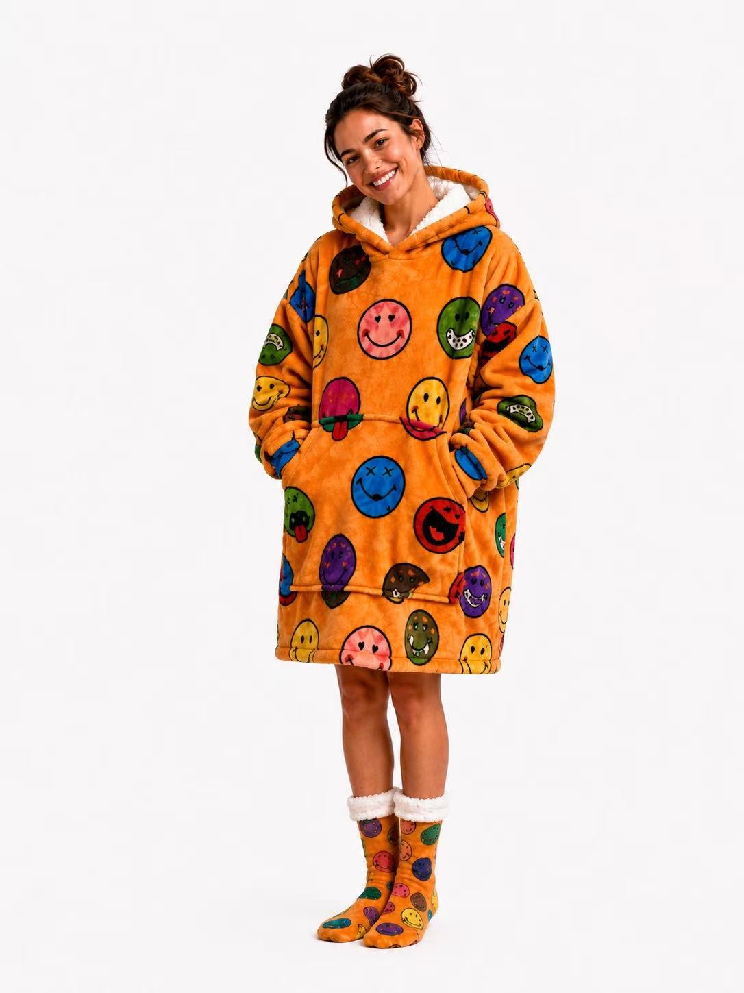 Emoji Adult Oversized Blanket Hoodie