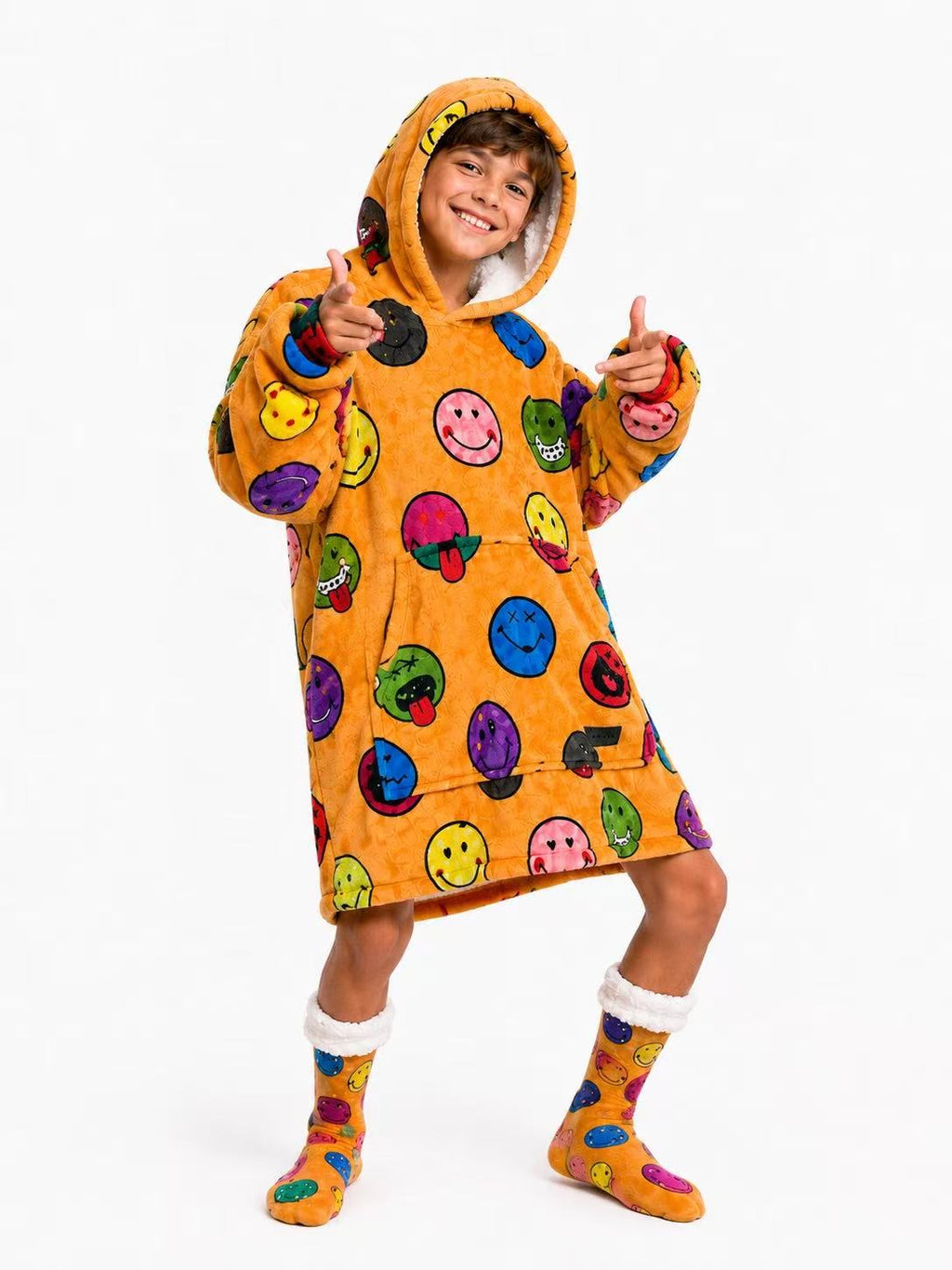 Emoji Kids’ Blanket Hoodie