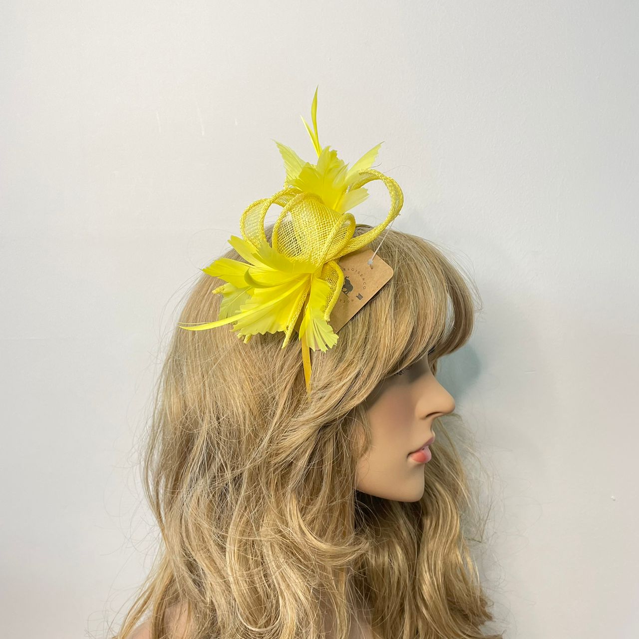 Small Bow Fascinator with Feather Flowers