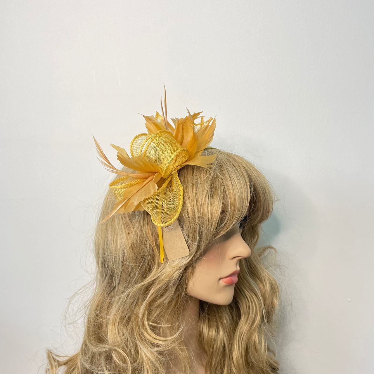 Small Bow Fascinator with Feather Flowers