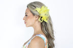 Small Bow Fascinator with Feather Flowers