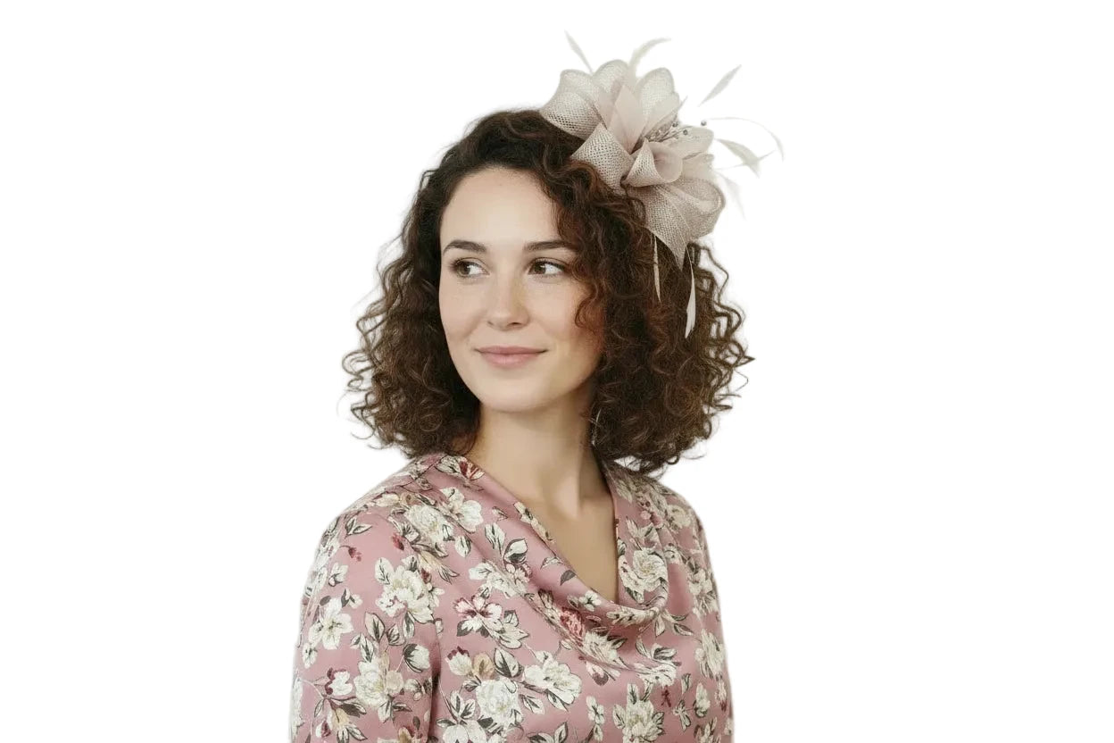 Sparkling Floral Mesh Fascinator