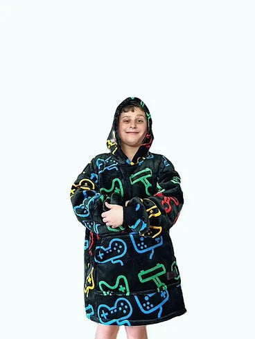 Gaming Oversized Blanket Hoodie & Slipper Socks