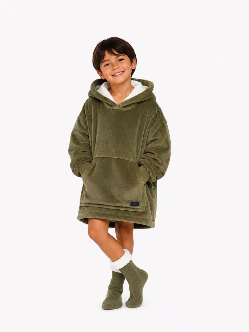 Khaki Kids’ Blanket Hoodie