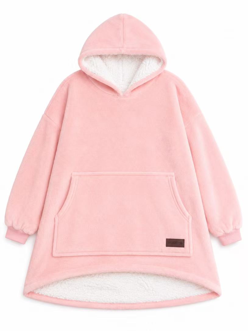Light Pink Adult Oversized Blanket Hoodie