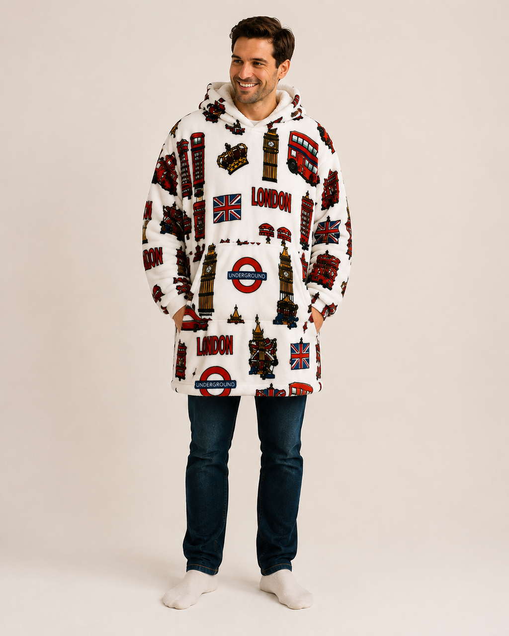 London Adult Oversized Blanket Hoodie