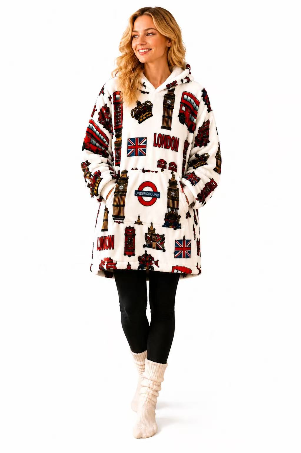 London Adult Oversized Blanket Hoodie