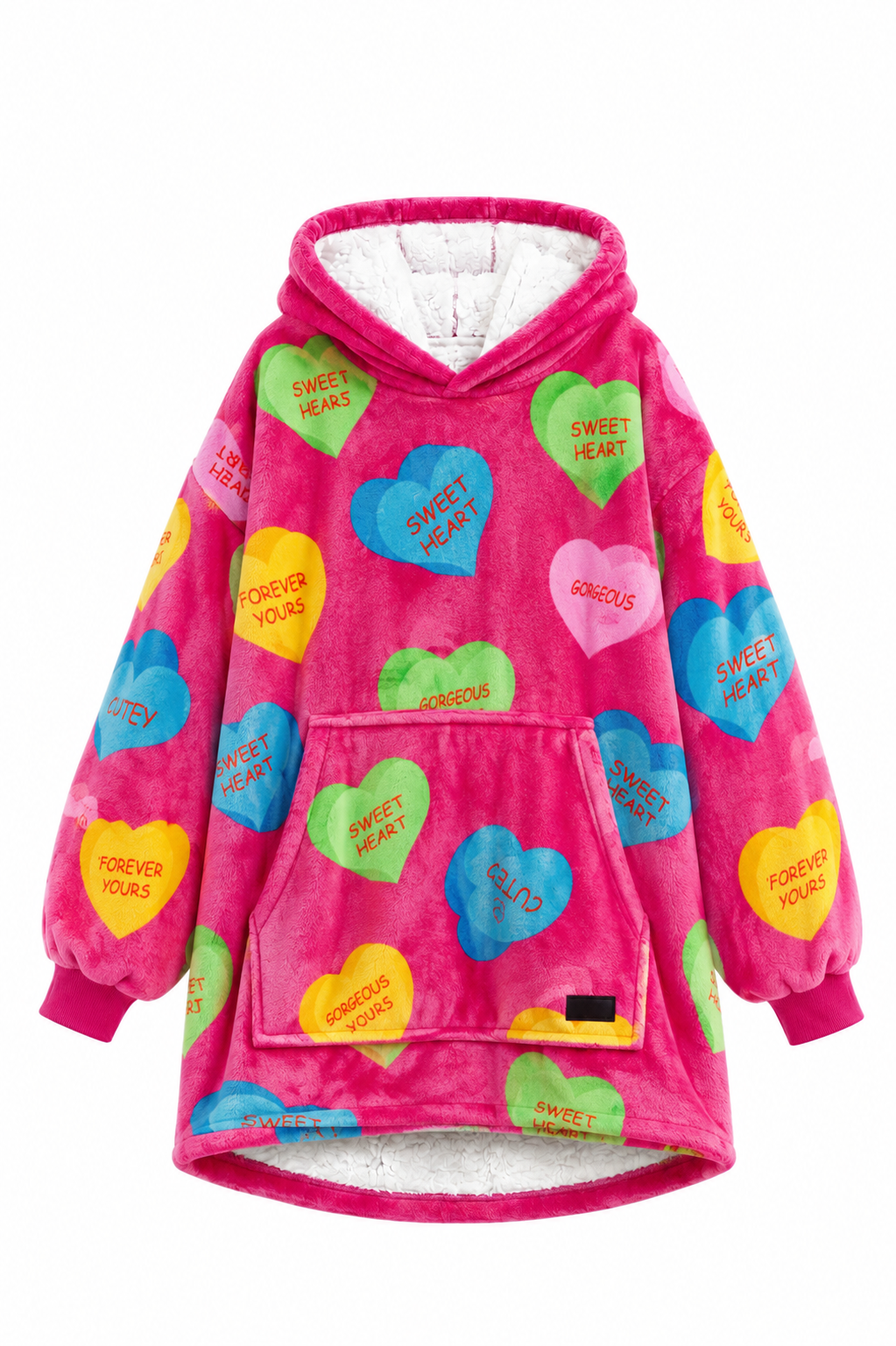 Love Heart Kids’ Blanket Hoodie