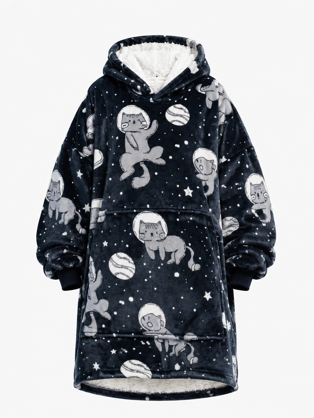 Luminous Cat Kids’ Blanket Hoodie
