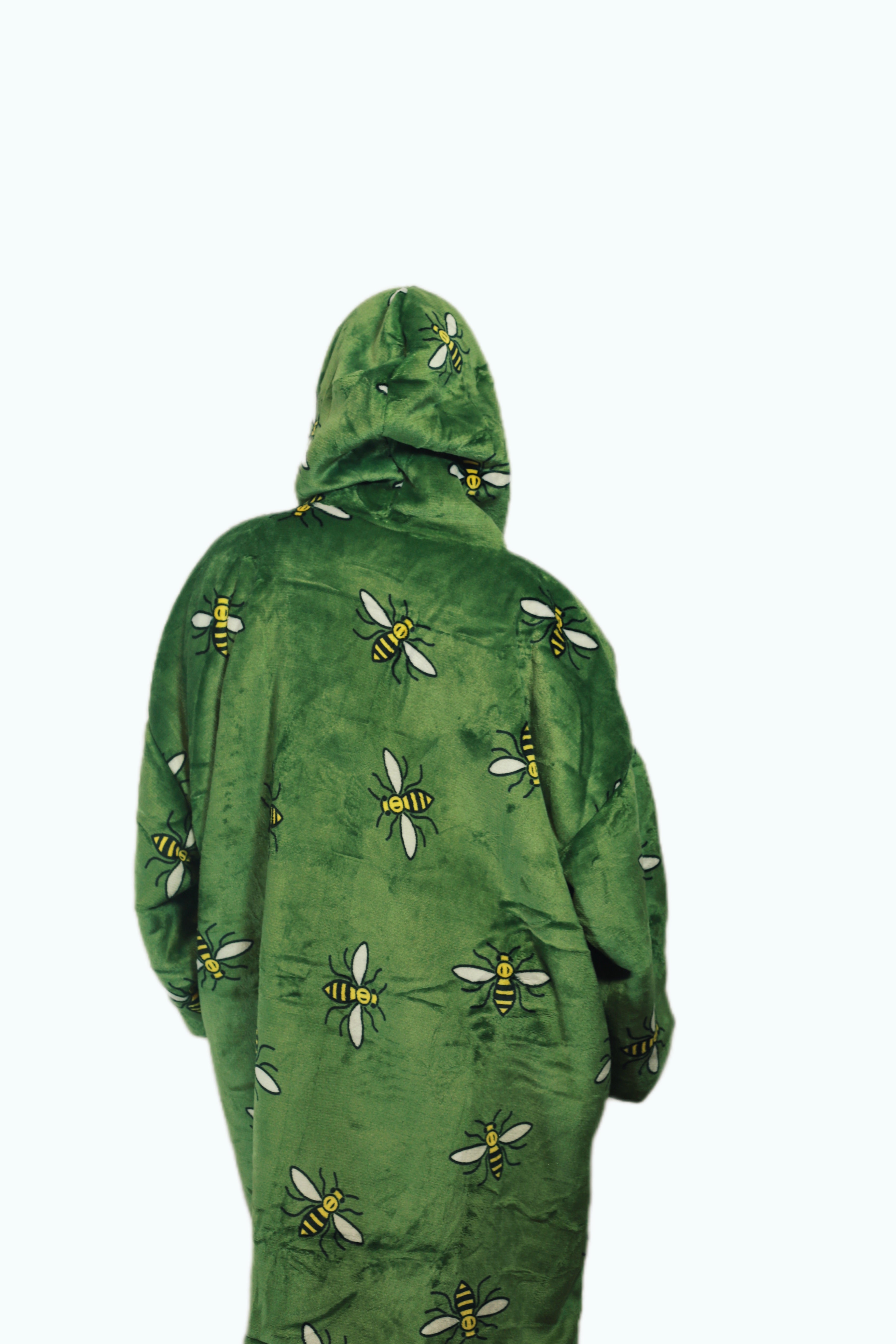 Manchester Bee Oversized Blanket Hoodie & Slipper Socks