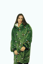 Manchester Bee Oversized Blanket Hoodie & Slipper Socks