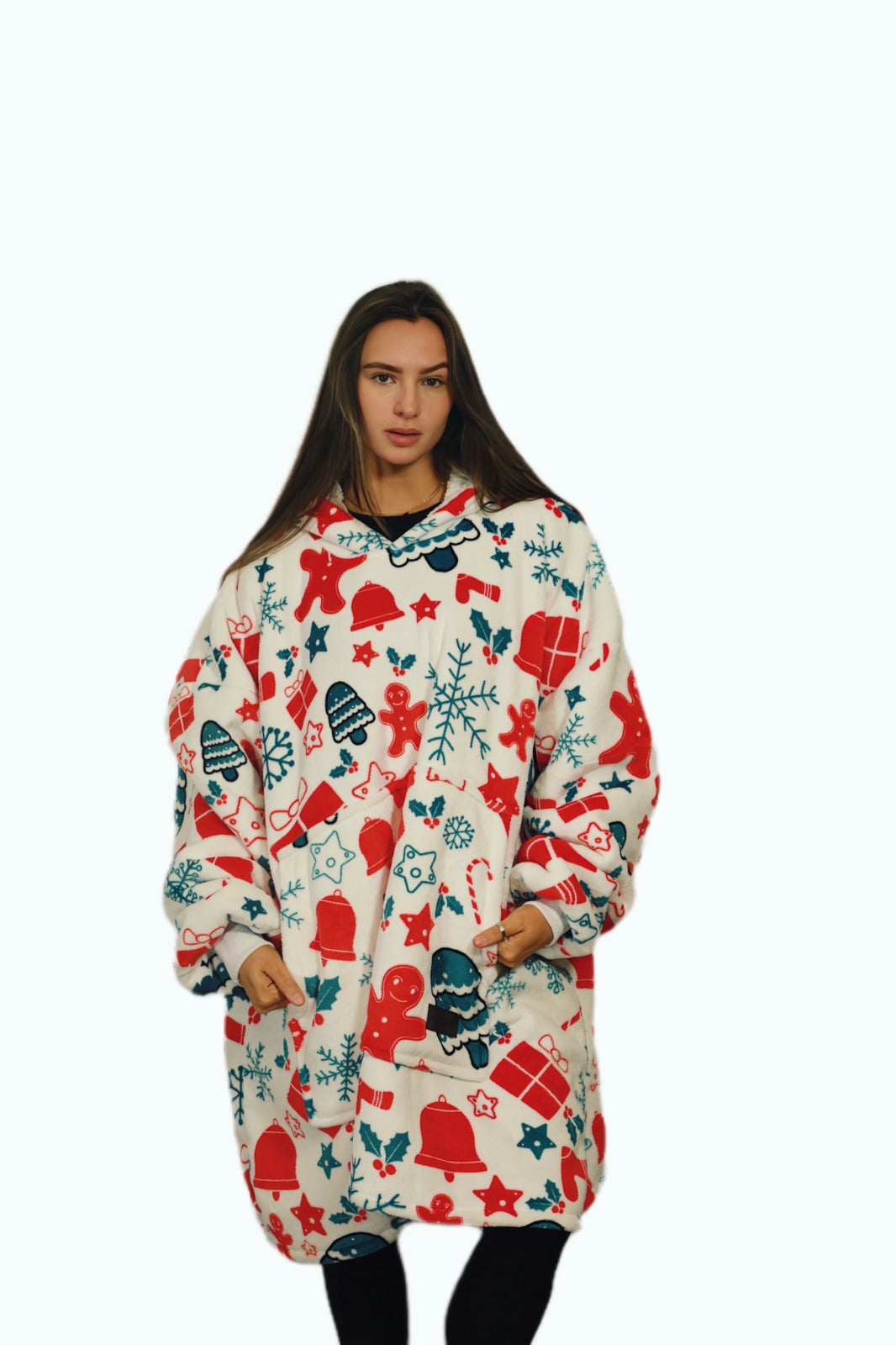 Adult/Youth Christmas Hoodie Blanket