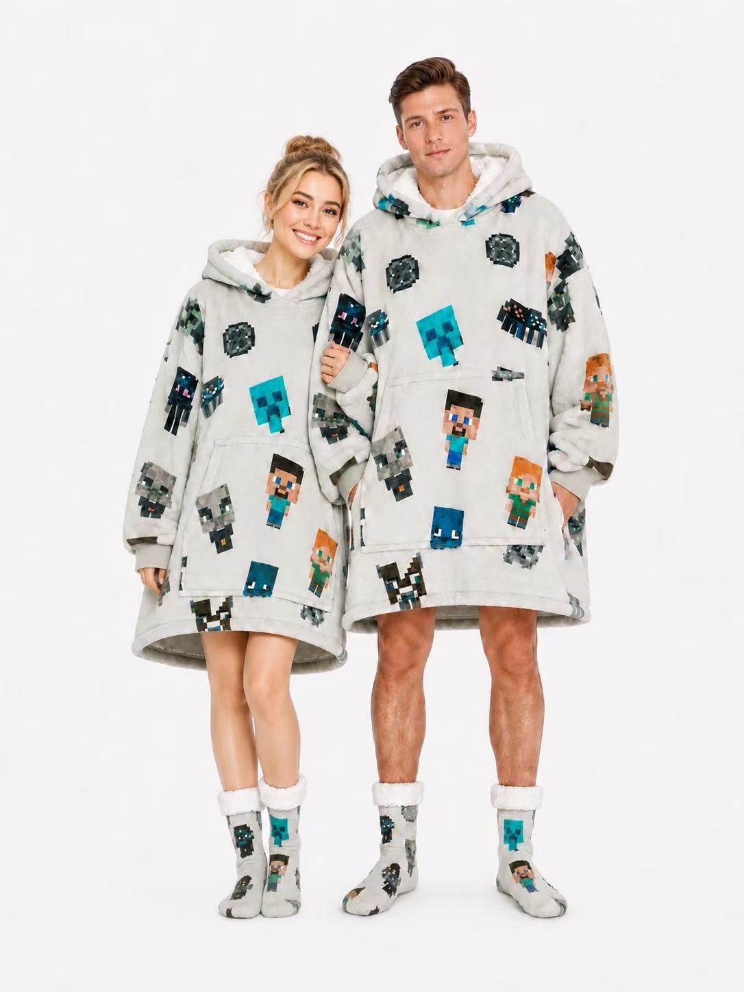 Minecraft Adult Oversized Blanket Hoodie