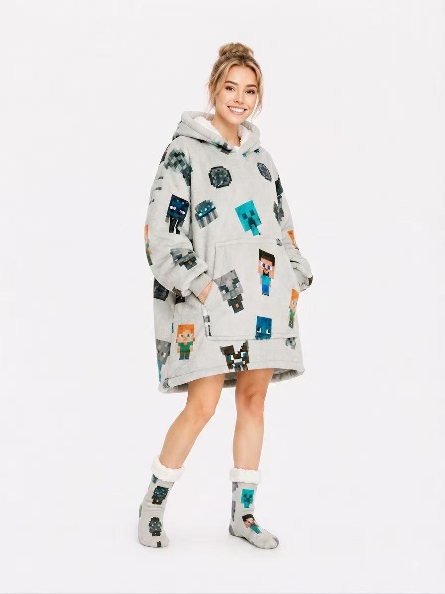 Minecraft Adult Oversized Blanket Hoodie