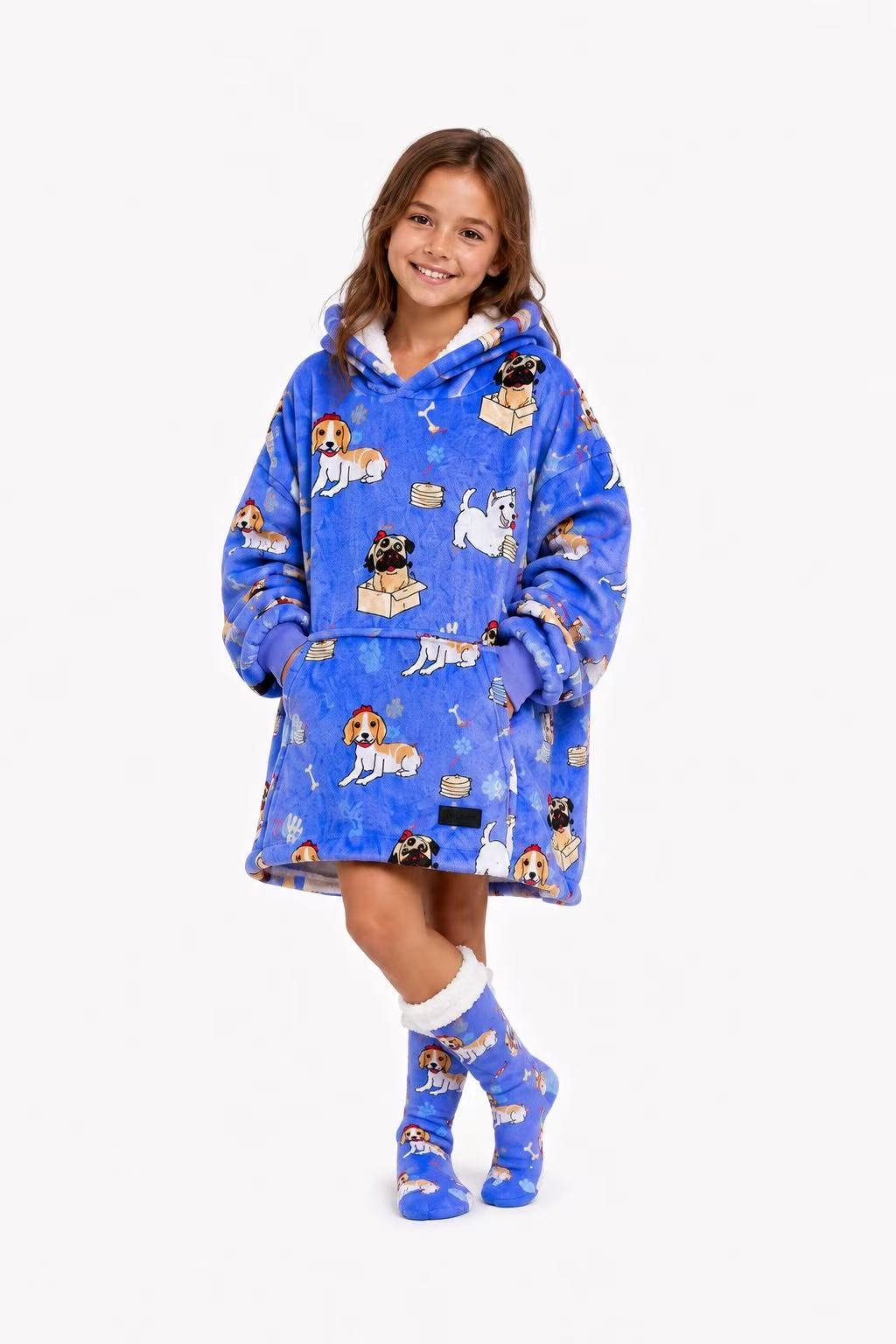 Mixed Dog Kids’ Blanket Hoodie
