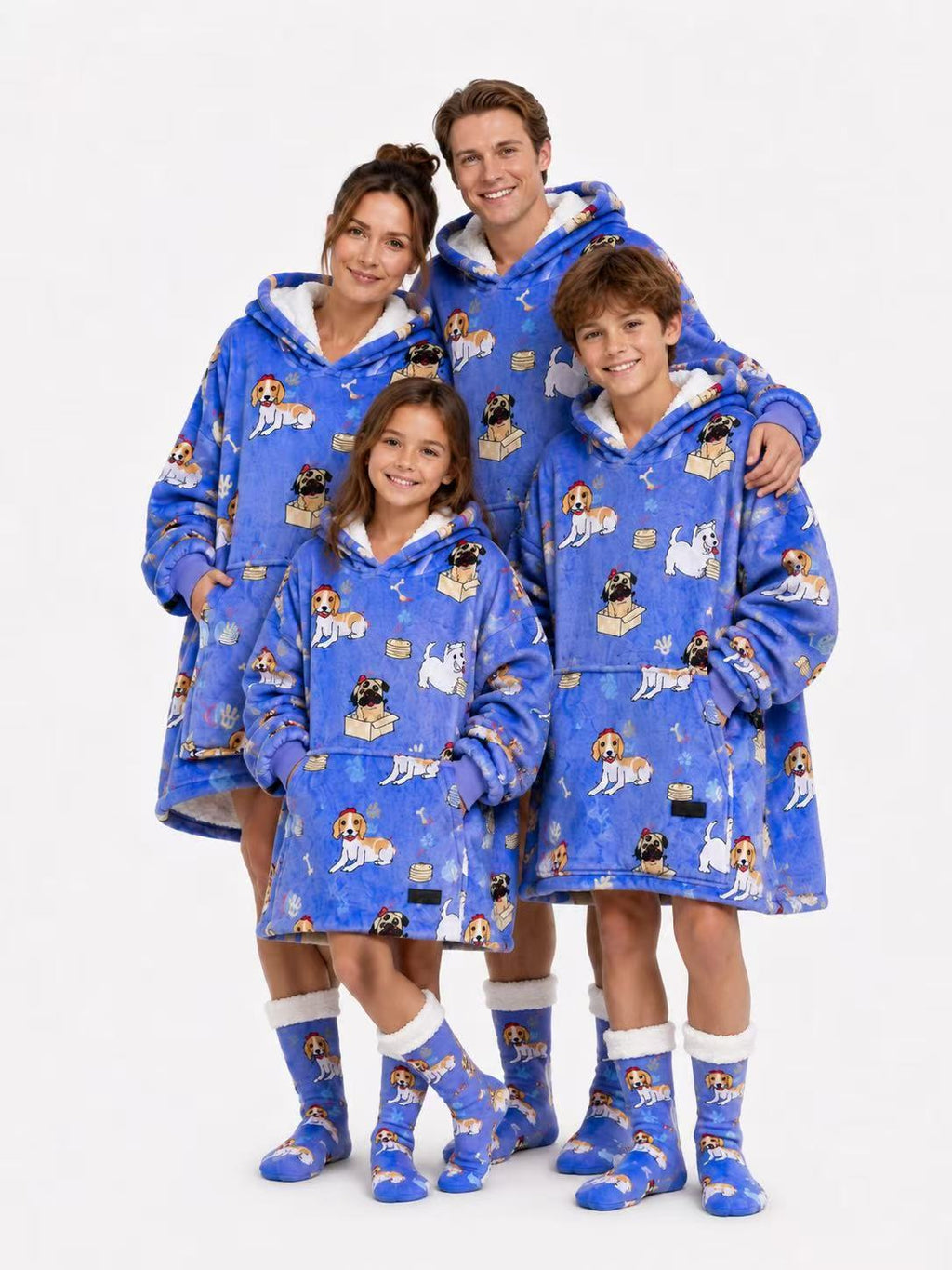 Mixed Dogs Adult Oversized Blanket Hoodie