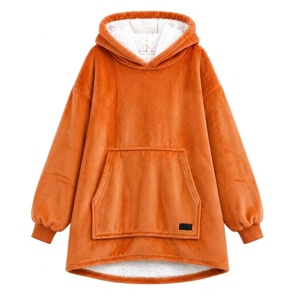 Orange Adult Oversized Blanket Hoodie