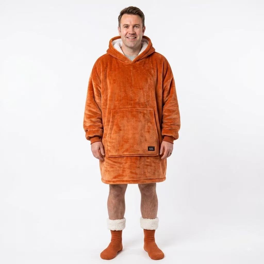 Orange Adult Oversized Blanket Hoodie