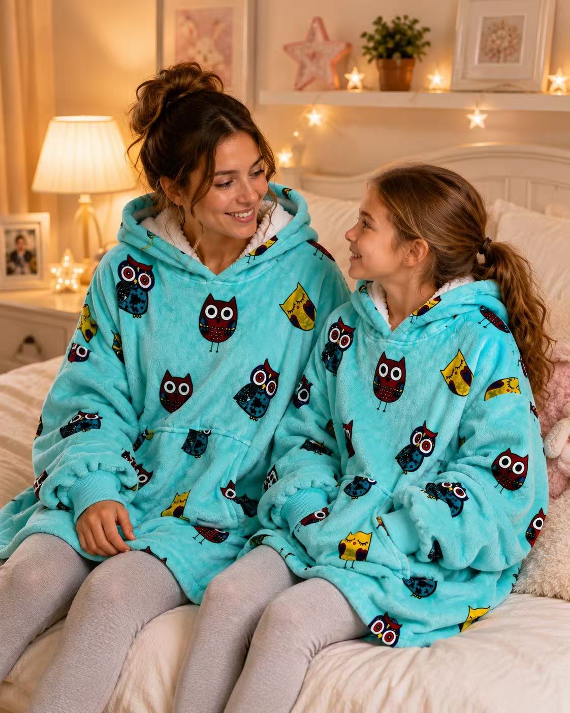 Owl Adult Oversized Blanket Hoodie
