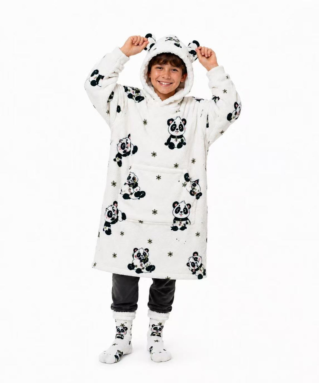Panda Kids’ Blanket Hoodie
