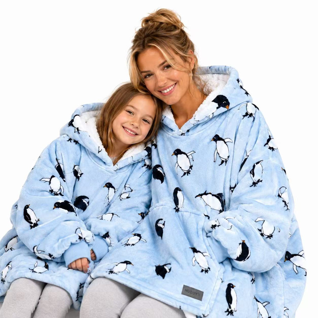 Penguins Adult Oversized Blanket Hoodie