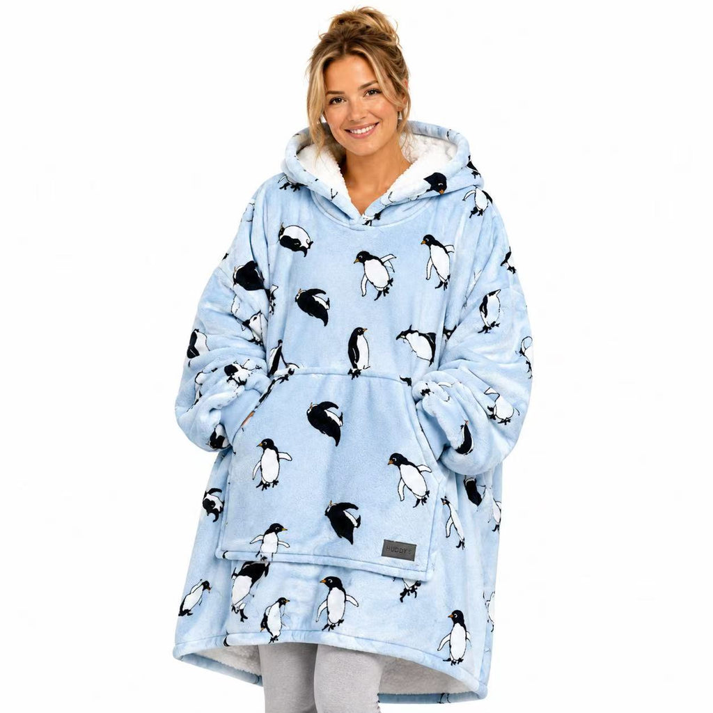 Penguins Adult Oversized Blanket Hoodie