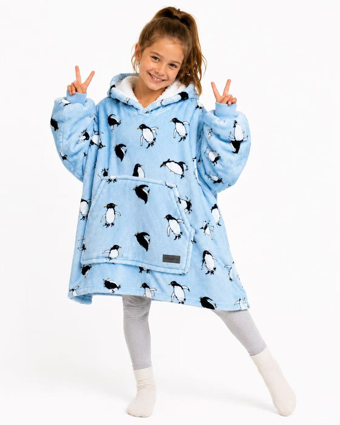 Penguin Kids’ Blanket Hoodie