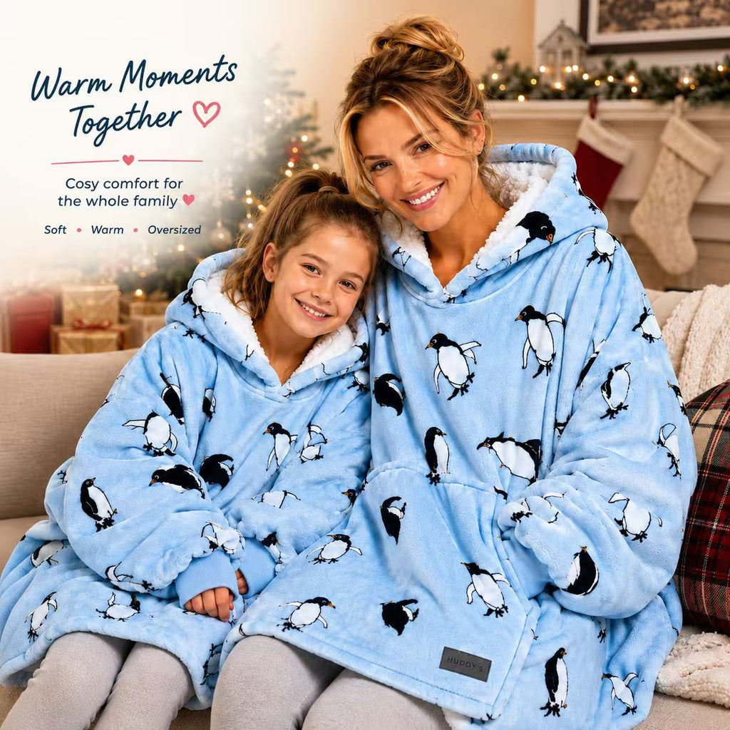 Penguins Adult Oversized Blanket Hoodie
